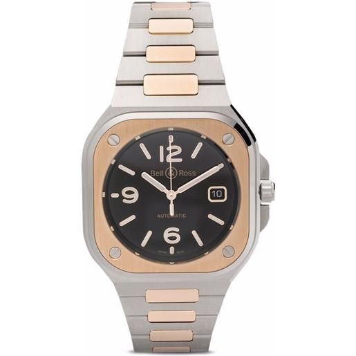 Bell & Ross orologio br 05 black steel & gold 40mm - nero