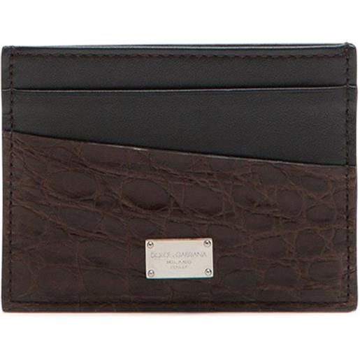 Dolce & Gabbana portacarte con applicazione - marrone