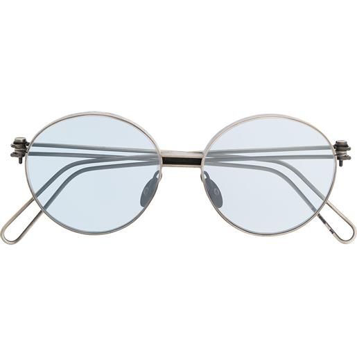 WERKSTATT:MÜNCHEN occhiali da sole con effetto vissuto - argento