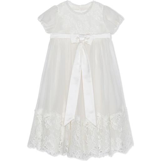 Dolce & Gabbana Kids abito con ricamo - bianco