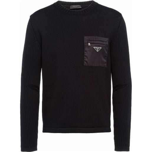 Prada maglione con taschino - nero