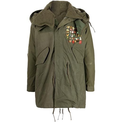 Readymade parka con decorazione - verde