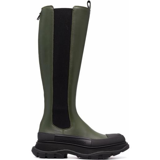 Alexander McQueen stivali tread slick - verde