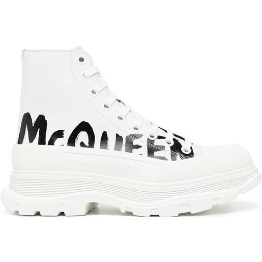 Alexander McQueen stivali tread slick - bianco