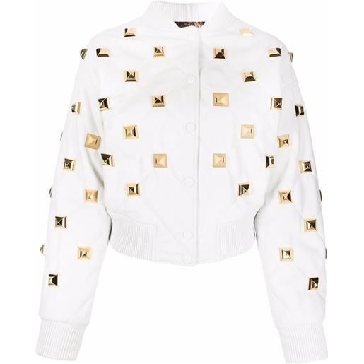 Philipp Plein bomber trapuntato - bianco
