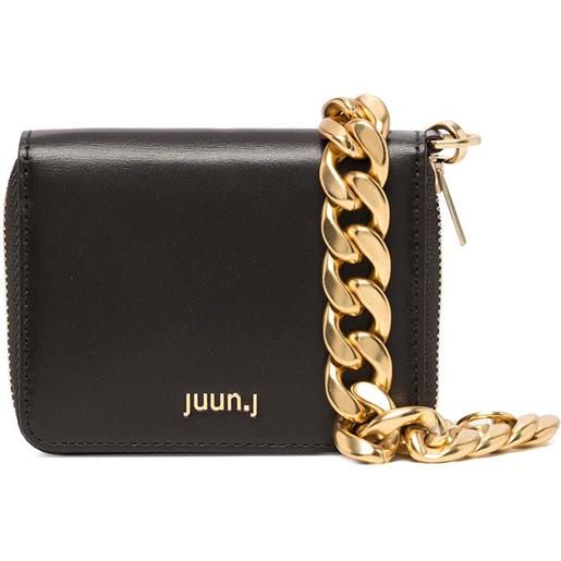 Juun.J portafoglio con placca logo - marrone