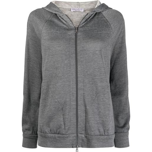 Brunello Cucinelli felpa con cappuccio - grigio
