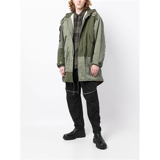 Undercoverism parka destrutturata con cappuccio - verde