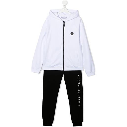 Philipp Plein Junior tuta sportiva con stampa - nero