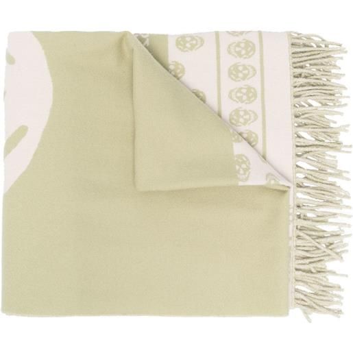 Alexander McQueen sciarpa bicolore con stampa - toni neutri