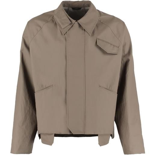 FENDI giacca-camicia asimmetrica - marrone
