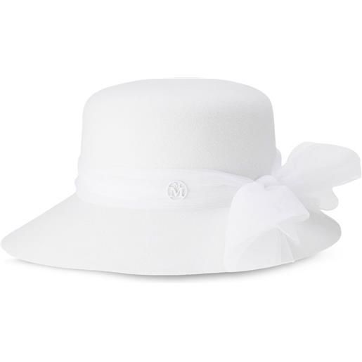 Maison Michel cappello bucket new kendall - bianco