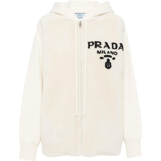 Prada felpa con cappuccio - bianco