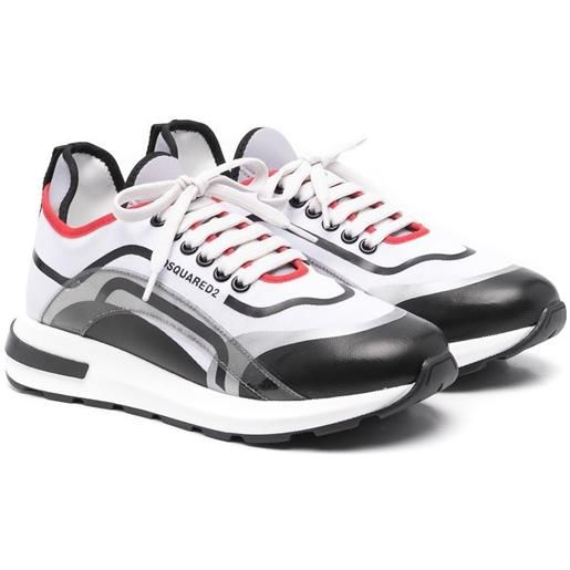 DSQUARED2 KIDS sneakers con design color-block - bianco