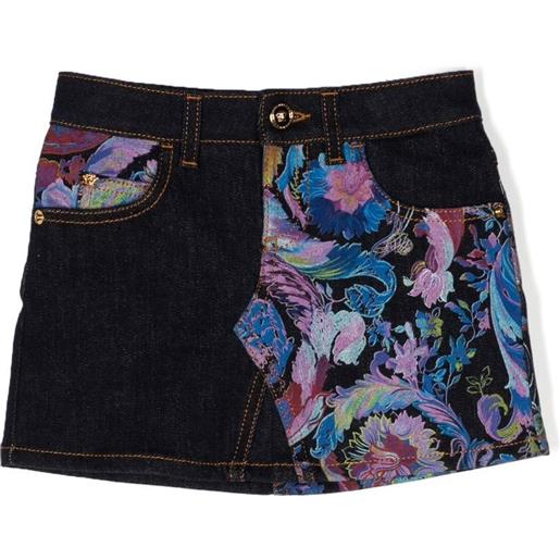 Versace Kids minigonna calidescope - blu