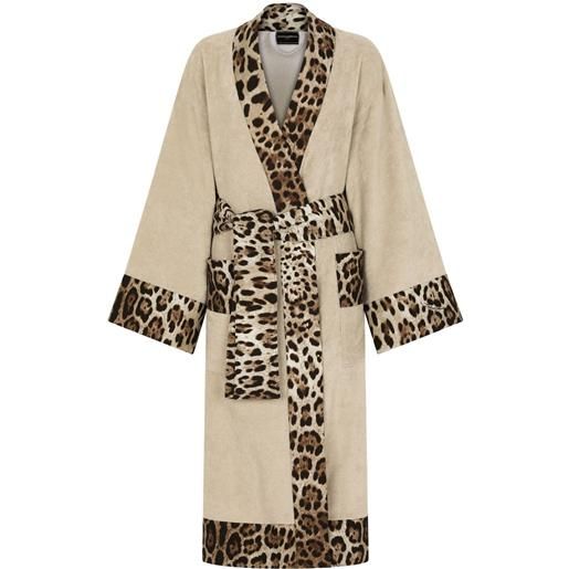 Dolce & Gabbana accappatoio in spugna di cotone - toni neutri