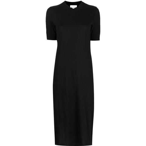 Barrie abito midi con spacco laterale - nero
