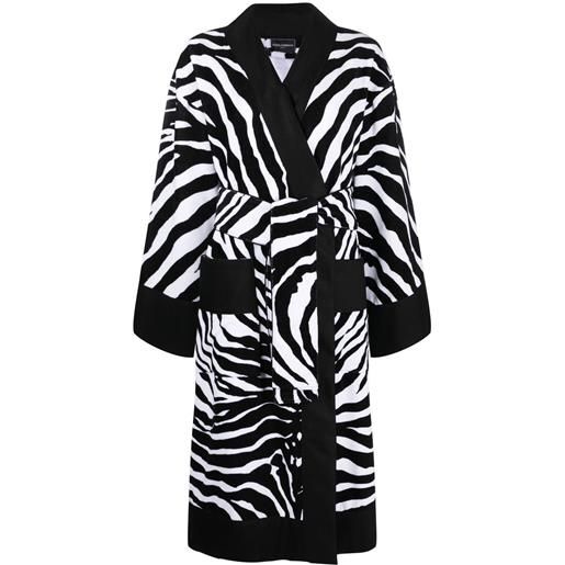 Dolce & Gabbana accappatoio zebrato - nero