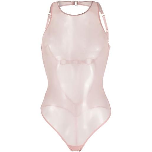 Bordelle body semi trasparente kora - rosa