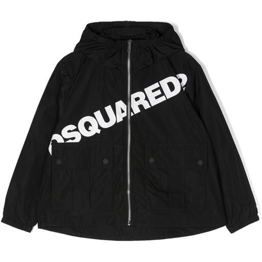 DSQUARED2 KIDS giacca a vento con stampa - nero