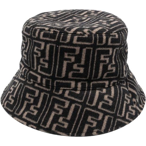 FENDI cappello bucket ff con motivo jacquard - nero