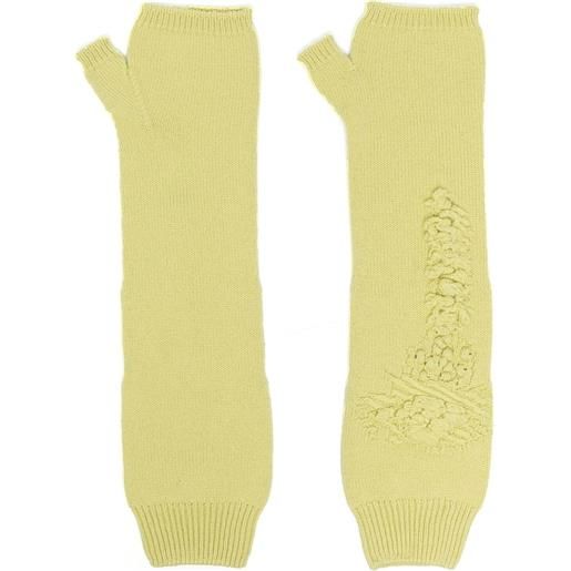 Barrie muffole con mezze dita - verde