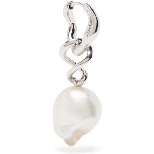 Orecchini pendenti in argento sterling con perla barocca
