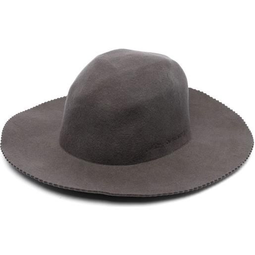 White Mountaineering fedora con bordo a smerlo - marrone