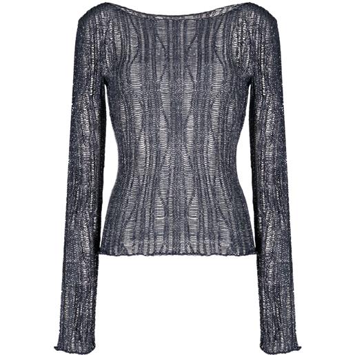 VOZ maglione con scollo a barca - blu