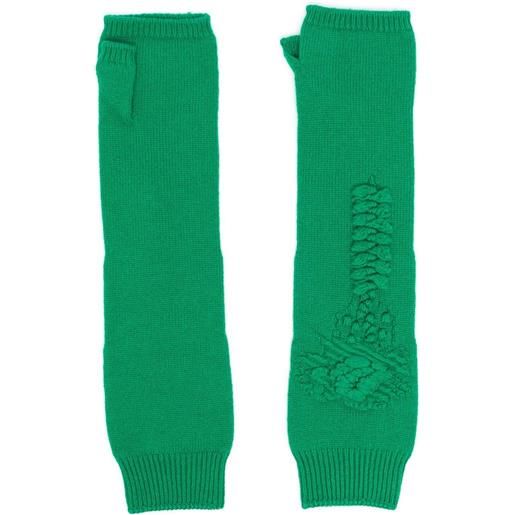 Barrie muffole con mezze dita - verde