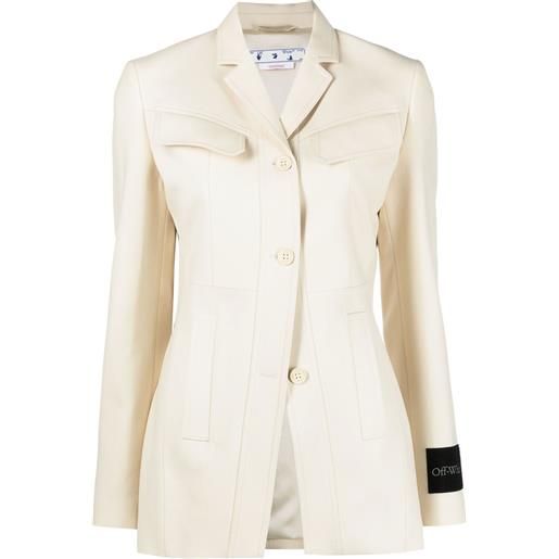 Off-White blazer monopetto - toni neutri