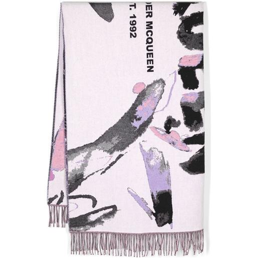 Alexander McQueen sciarpa con motivo astratto - toni neutri