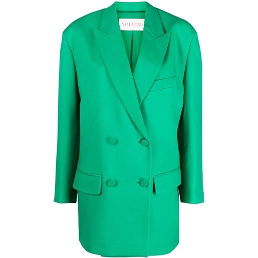 Valentino Garavani blazer crepe couture doppiopetto - verde