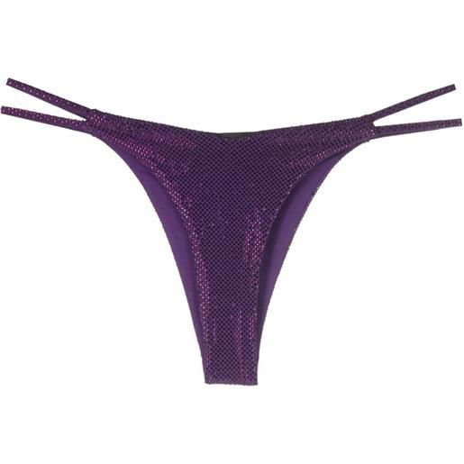 Philipp Plein tanga con decorazione - viola