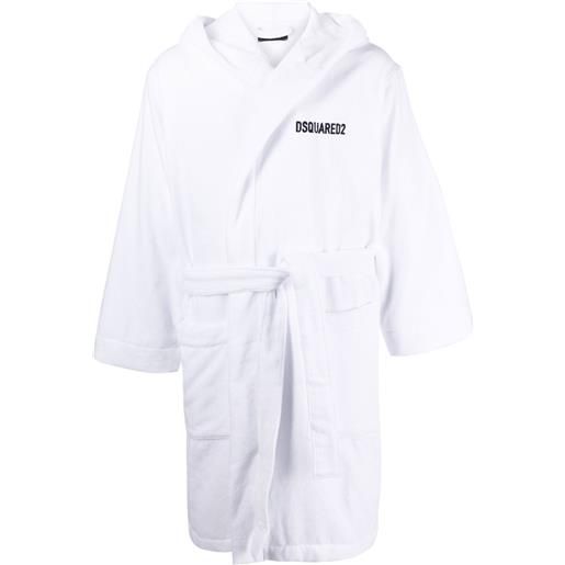 DSQUARED2 accappatoio con cappuccio - bianco