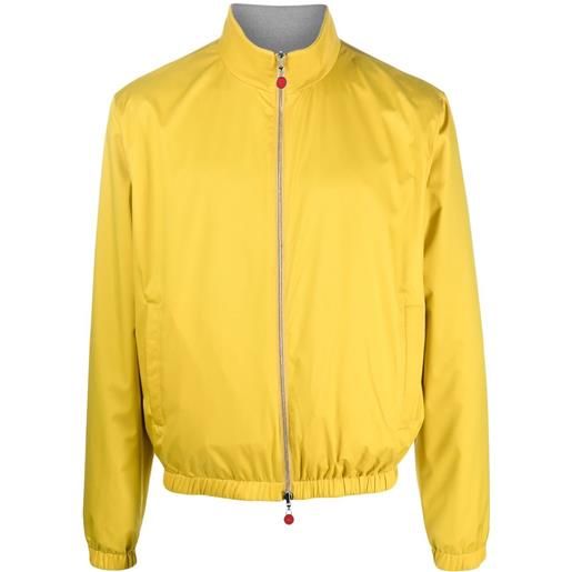 Kiton bomber con scollo a imbuto - giallo