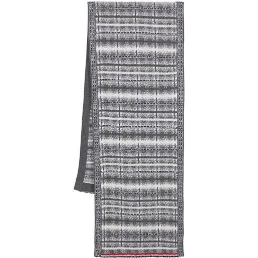 Thom Browne sciarpa con motivo tartan - grigio