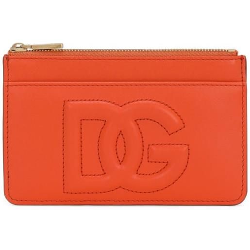 Dolce & Gabbana portafoglio con logo dg - arancione