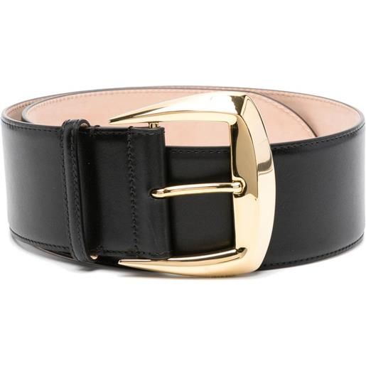 Alexander McQueen cintura geometric buckle - nero