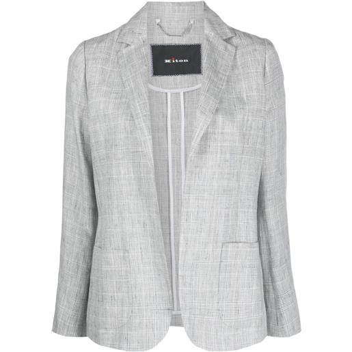 Kiton blazer tartan - grigio