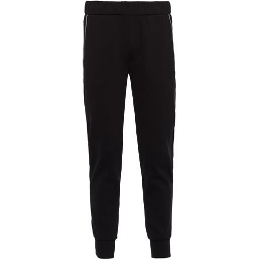 Prada pantaloni sportivi con logo - nero