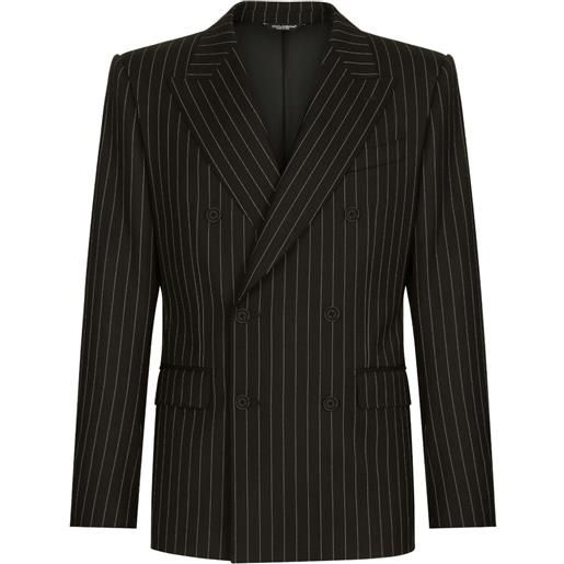 Dolce & Gabbana completo gessato doppiopetto - nero
