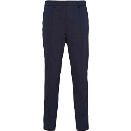 Prada pantaloni sartoriali con logo - blu