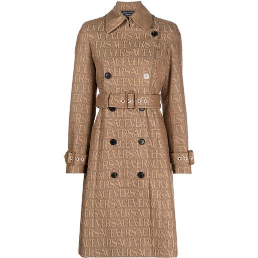 Versace trench con motivo Versace allover - marrone