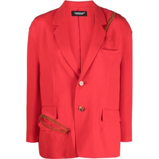 Undercover blazer con effetto vissuto - rosso