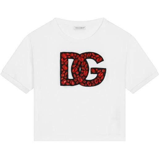 Dolce & Gabbana Kids t-shirt con decorazione - bianco
