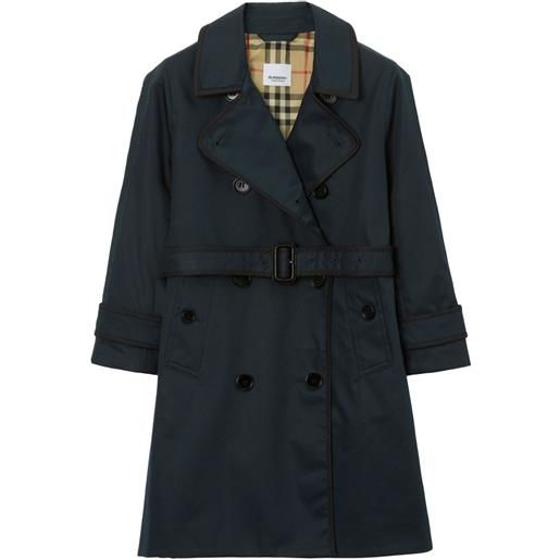 Burberry Kids trench doppiopetto - blu