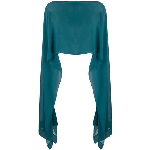 Talbot Runhof sciarpa asimmetrica - verde