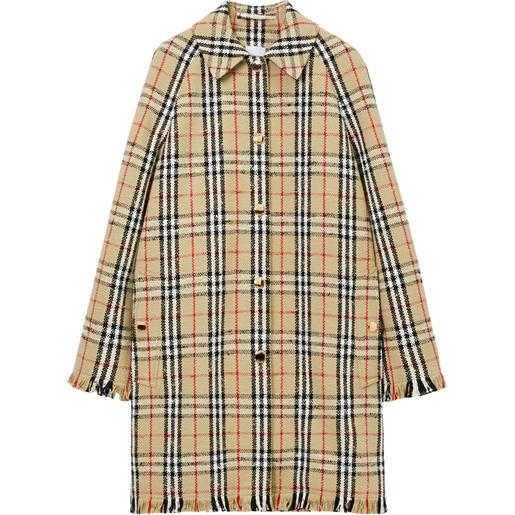 Burberry impermeabile a quadri - toni neutri