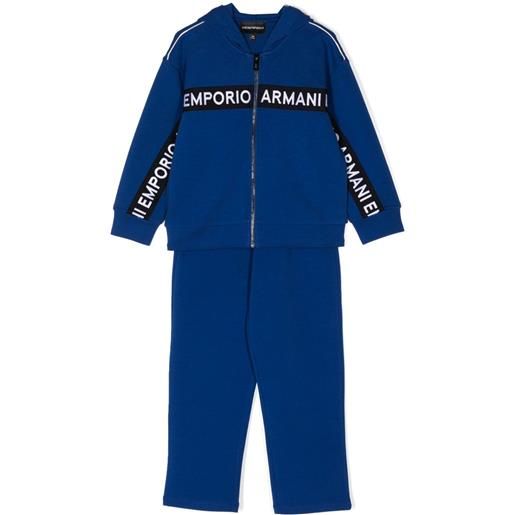 Emporio Armani Kids tuta sportiva con stampa - blu